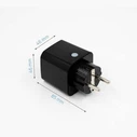 Shelly Plug M Gen3 Black - Σετ 2 τεμαχίων · Έξυπνο Μονόπριζο 13A με μέτρηση ενέργειας, Wi‑Fi & Bluetooth, Matter