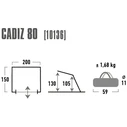 High Peak Cadiz 80 2 Άτομα Γκρι