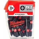 Milwaukee Σετ 25 Μύτες Κατσαβιδιού Shockwave PH2 25mm
