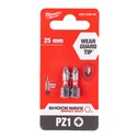 Milwaukee 2pc Shockwave Impact Duty Torx (Star) Screwdriver Bits Set - 4932430860