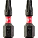 Milwaukee Σετ 2 Μύτες Κατσαβιδιού Torx Shockwave (4932430879)