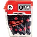 Milwaukee Σετ 25 μύτες κατσαβιδιού Torx/Αστέρι SHOCKWAVE (4932430886)
