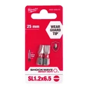 Milwaukee SHOCKWAVE Straight (Slotted) Screwdriver Bits Set 2 pcs - 4932430903