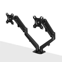 LINDY Dual Mount Desktop Gas Spring Monitor Arm - Black