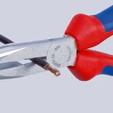 Knipex 26 11 200 Long‑nose (Stork beak) Pliers with Cutting Edge, 200 mm (red/blue, serrated gripping faces)