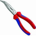 KNIPEX Flat Round Pliers with Cutting Edge 200 mm (Model 26 22 200)