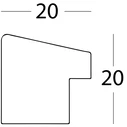 Κορνίζα τοίχου Walther Design Fiorito EF040N ξύλινη με passepartout 30x40 εκ.
