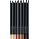 FABER-CASTELL Colored Pencils Black Edition Skin Tones - 12 pcs