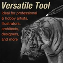 FABER-CASTELL Precision Eraser Pen (Radierstift) with 4 Replacement Eraser Refills - MPN 185610