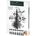 Σετ Faber-Castell Pitt Artist Pen + Σημειωματάριο Σχεδίου (8 μαρκαδόροι, πολύχρωμο)