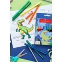 FABER-CASTELL Φιλοχρωματικοί Μαρκαδόροι Dino 10+3 με Αυτοκόλλητα