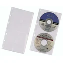 DURABLE CD sleeves for 2 CDs/DVDs, transparent, 5 pcs