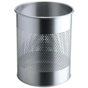 DURABLE Μεταλλικός Κάδος Χαρτιού Στρογγυλός 15L Διάτρητος Ασημί (SKU: 299048)