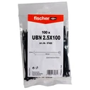 Fischer Δεματικά Καλωδίων 100 x 2.5 mm Μαύρο - 100 τεμ.