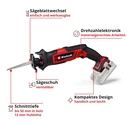 Einhell TE-AP 18/13 Li Cordless Reciprocating/Saber Saw 18V (Power X-Change) - Solo (battery and charger not included)
