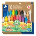 STAEDTLER Noris junior 18τεμ. - Κηρομπογιές (Wachsmalkreide) για παιδιά σε πλαστική θήκη