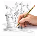 STAEDTLER Köcher Noris Ti - Σετ 72 μολύβια HB, εξάγωνο, με γόμα, μεταλλικό δοχείο