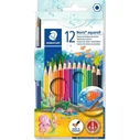 STAEDTLER Noris aqua - Water-soluble Colored Pencils Set, 12 pcs, Cardboard Case