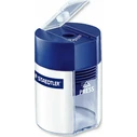 STAEDTLER Round Pencil Sharpener with Container, 1-Hole, Plastic, Model 511 001