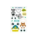 Herlitz Foliensticker Cute Animals FSC - Αυτοκόλλητα foil, 3 φύλλα, Πολύχρωμα