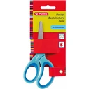 Herlitz Bastelschere - Craft Scissors, Round Design, Left-Handed, Blue, 1 pc