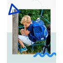 Herlitz Σχολική Τσάντα Πλάτης UltraLight Blue Shark, 15 lt, 28 x 21 x 36 cm