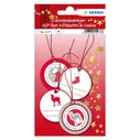 HERMA Christmas 3D Gift Tag, Red, Ø 5 cm
