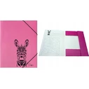 PAGNA A4 Elastic Folder (PP/Cardboard), 3 Folding Flaps, Zebra Pattern