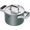 Zwilling Pure 5-piece Cookware Set 18/10 Stainless Steel, green