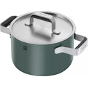 Zwilling Pure 5-piece Cookware Set 18/10 Stainless Steel, green