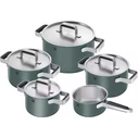 Zwilling Pure 5-piece Cookware Set 18/10 Stainless Steel, green