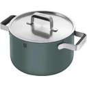 Zwilling Pure 5-piece Cookware Set 18/10 Stainless Steel, green