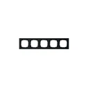 GIRA 021509 5-gang cover frame (Gira E2) - Black