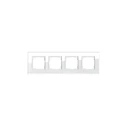 GIRA Esprit 4-gang glass frame white