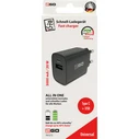 2GO Φορτιστής Τοίχου 20W 2 Θυρών (1x USB-A, 1x USB-C) Μαύρος