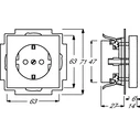 Busch-Jaeger BJ 20EUC-83 Steckdosen-Einsatz future linear alusilber (2P+E, 16 A, 250 V)
