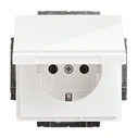 Busch-Jaeger BJ 20 EUK-84 Future linear recessed Schuko socket with hinged cover, studio white