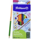 Pelikan Buntstifte Bicolor Ξύλινα Χρωματιστά Μολύβια BRB12LN 24 χρώματα (12 τεμάχια)