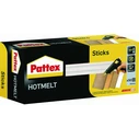 Pattex Hot Sticks, transparent hot melt glue sticks, 11 mm diameter, 20 cm length, 50 sticks (1 kg)