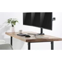 EQUIP 650125 Desk/Bench Clamp Mount for 17–27" Monitors, Triple Arm, VESA 100x100 & 75x75, 21 kg total, Black