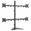 EQUIP Tabletop Monitor Stand for 17"–32" (4 Screens) 360° Swivel Black - Model 650127