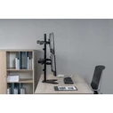 EQUIP Tabletop Monitor Stand for 17"–32" (4 Screens) 360° Swivel Black - Model 650127