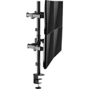 EQUIP Desk Monitor Mount for 17"–32" (4TFT) 360°, 4 x 9 kg, Black — Model 650159