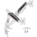 EQUIP Desk Mount for 2 Monitors 17-35 inches, VESA 75x75 / 100x100, 13 kg per arm, Black+White (Model 650191)