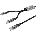Equip Καλώδιο USB Type-C 4.0 Y PD 140W 1,5m Μαύρο
