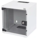 Digitus 10" σετ δικτύου DN-10-SET-1 – 6U τοίχoυ μεταλλικό ερμάριο με πόρτα γυαλί, 8-port switch, patch panel CAT6, 10x CAT6 1m