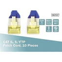 DIGITUS U/UTP Cat.6a (Gigabit) Καλώδιο Δικτύου Ethernet 1m Μπλε 10τμχ DK-1644-A-010-B-10