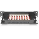 DIGITUS Patch Panel 1U 10" 8-Port Cat6A Shielded Black (DN-91608S-EA)