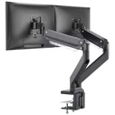 Digitus DA-90427 Dual Monitor Desk Mount (2x up to 35", 2x 15 kg) Black, Gas Spring