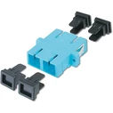 DIGITUS Fiber Optic Duplex SC to SC MM OM3 Aqua Ceramic Sleeve Coupler